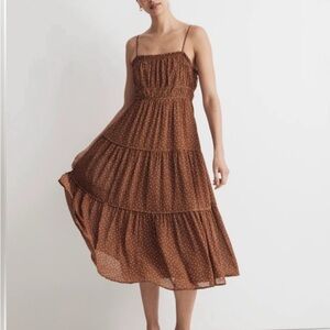 Madewell Sophia Cami Tiered Midi Dress